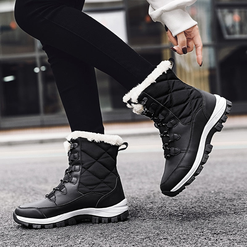 Owlkay Ankle Boots Women Winter Shoes